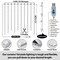 HXWEIYE 300LED Fairy Curtain Lights, 9.8x9.8Ft Warm White USB Plug in 8 Modes Christmas String Hanging Lights with Remote for Bedroom, Indoor, Outdoor, Weddings, Party